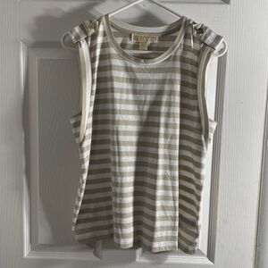 Michael Kors Cream‎ Ruched Tank Top